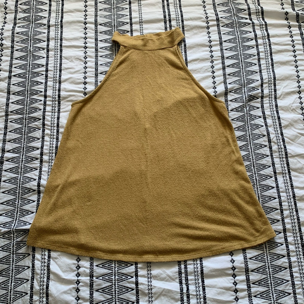 {3/$15} Audrey 3+1 | Chartreuse High Neck Tank Top Size Small